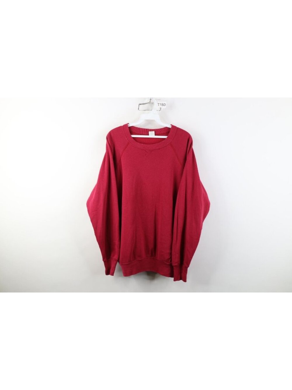 Vintage 70s 80s Streetwear Womens XL Faded Blank Raglan Crewneck Sweatshirt USA